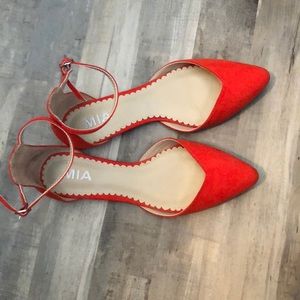 MIA coral suede pointed shoes from Stitch Fix 6.5